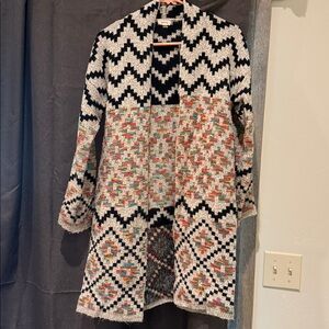 Debut Black and White Knit Cardigan